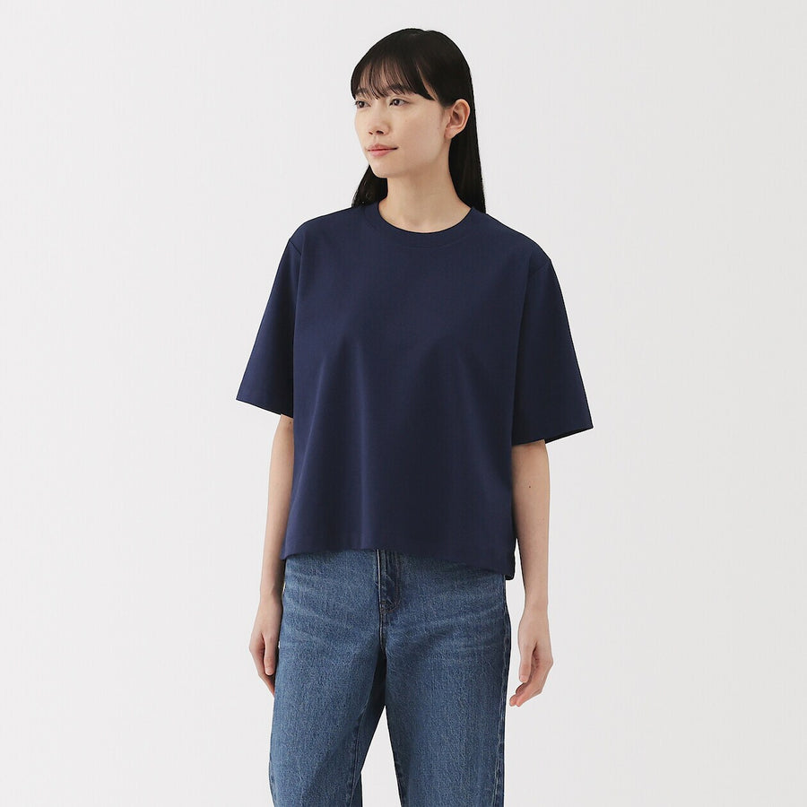 W's Cool touch crew neck wide-fit S/Slv T-shirt WhiteXS