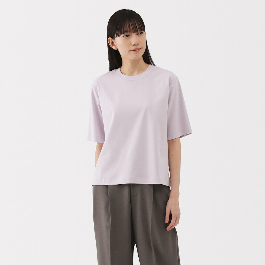 W's Cool touch crew neck wide-fit S/Slv T-shirt WhiteXS