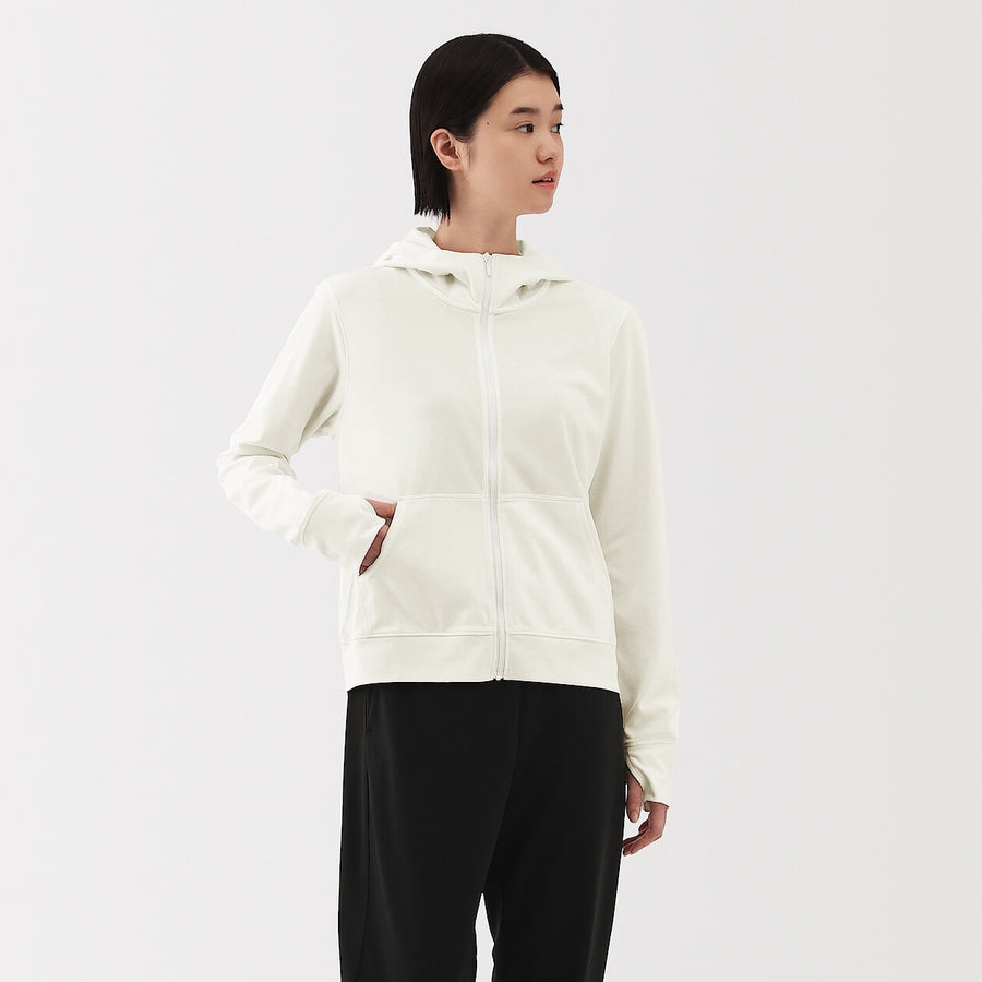 W's UV protection quick dry zip up hoodieOff WhiteXS