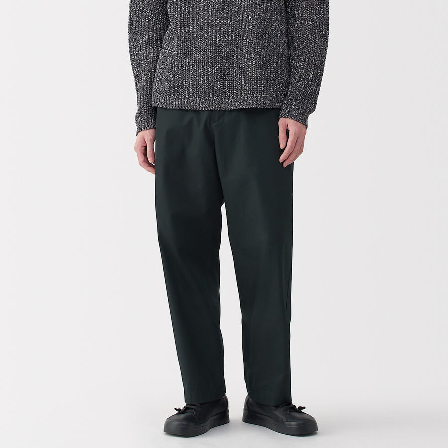 Men's polished cotton wide pants BlackS