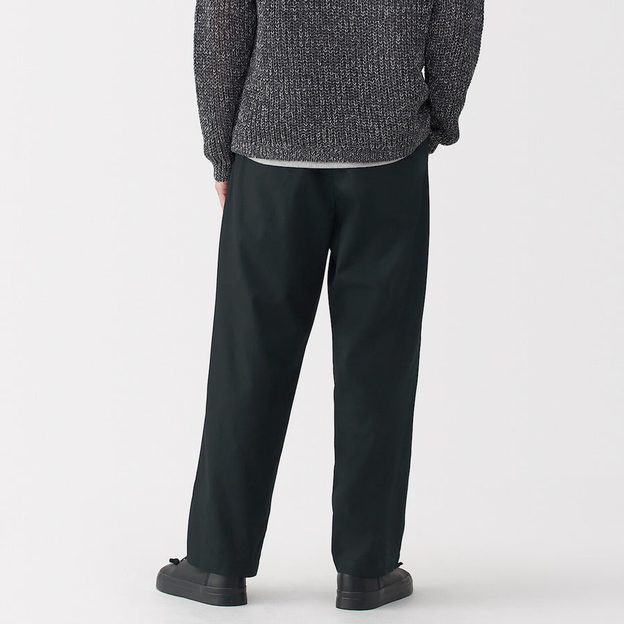 Men's polished cotton wide pants BlackS