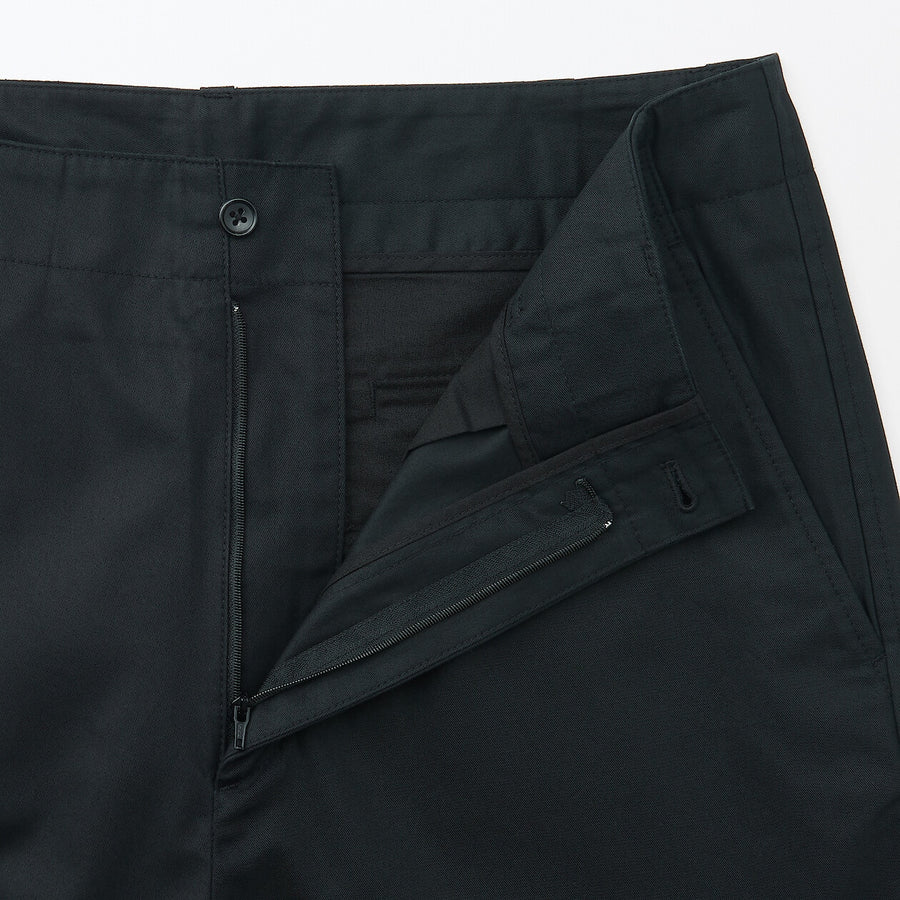 Men's polished cotton wide pants BlackS