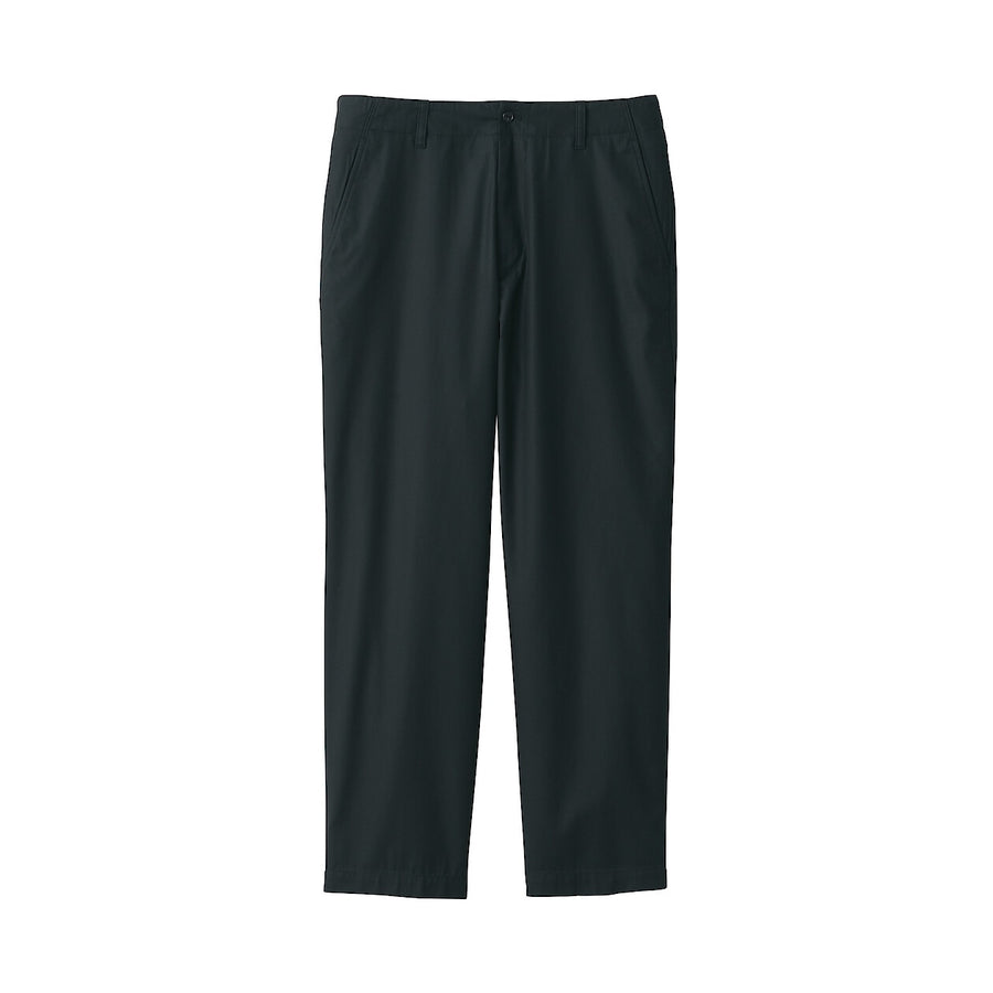 Men's polished cotton wide pants BlackS
