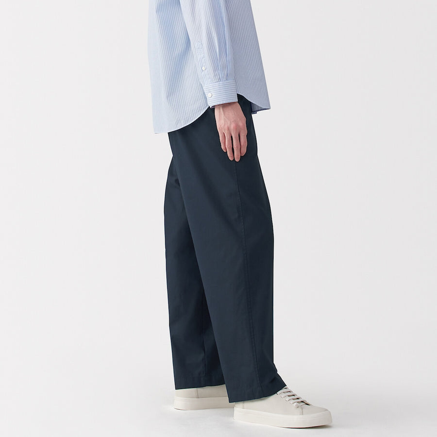 Men's polished cotton wide pants BlackS
