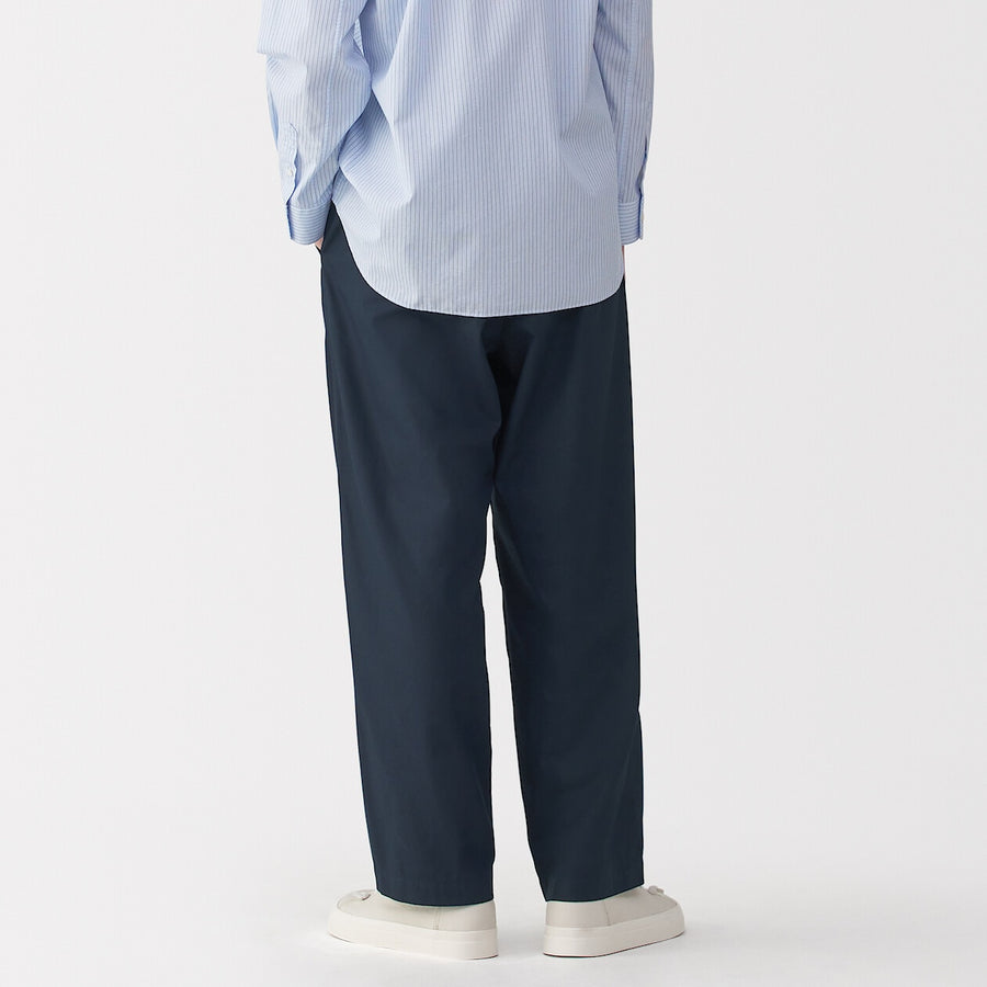 Men's polished cotton wide pants BlackS