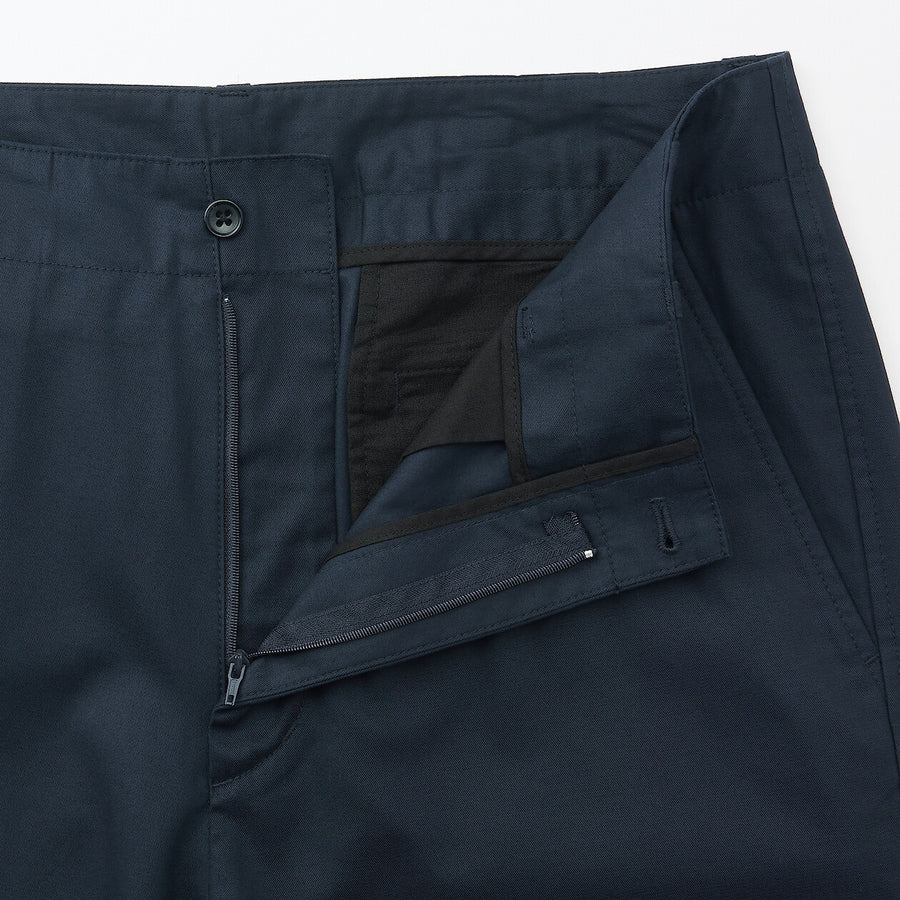 Men's polished cotton wide pants BlackS