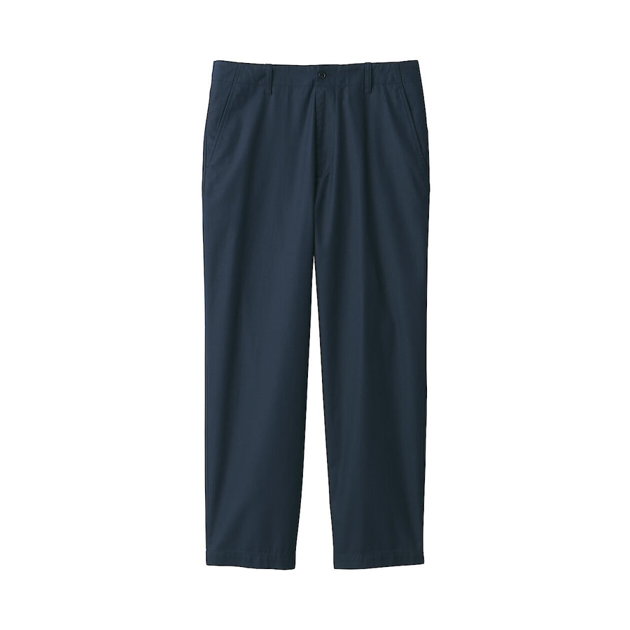 Men's polished cotton wide pants BlackS