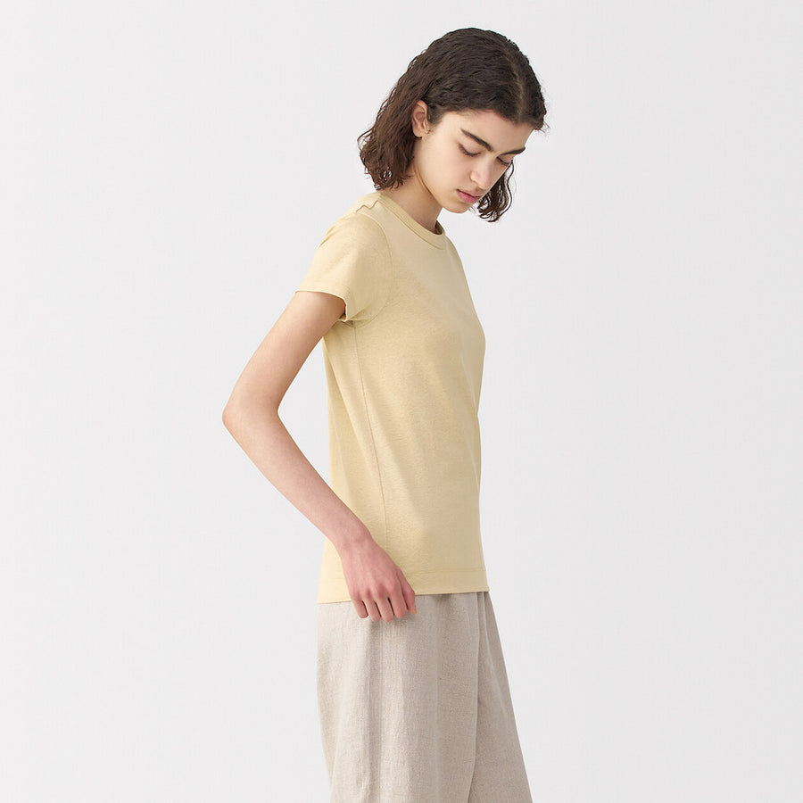 MUJI Labo Linen Blend Short Sleeve T-Shirt