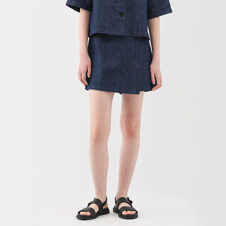 W's Hemp blend denim Skort (OS) NavyXS