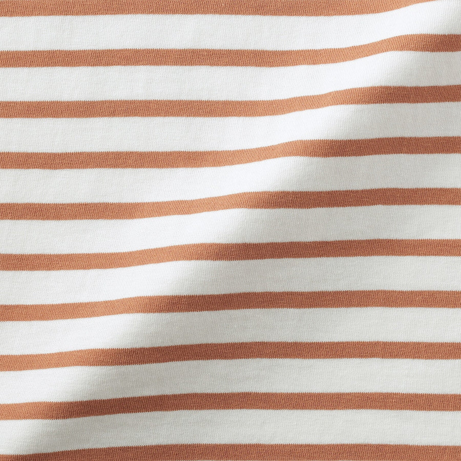 W's Striped Boat neck S/Slv T-shirt Smoky Orange StripeXS