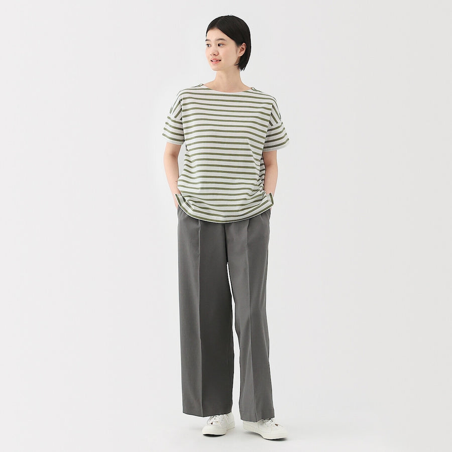 W's Striped Boat neck S/Slv T-shirt Smoky Orange StripeXS