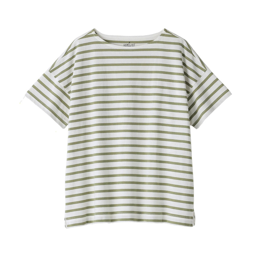 W's Striped Boat neck S/Slv T-shirt Smoky Orange StripeXS