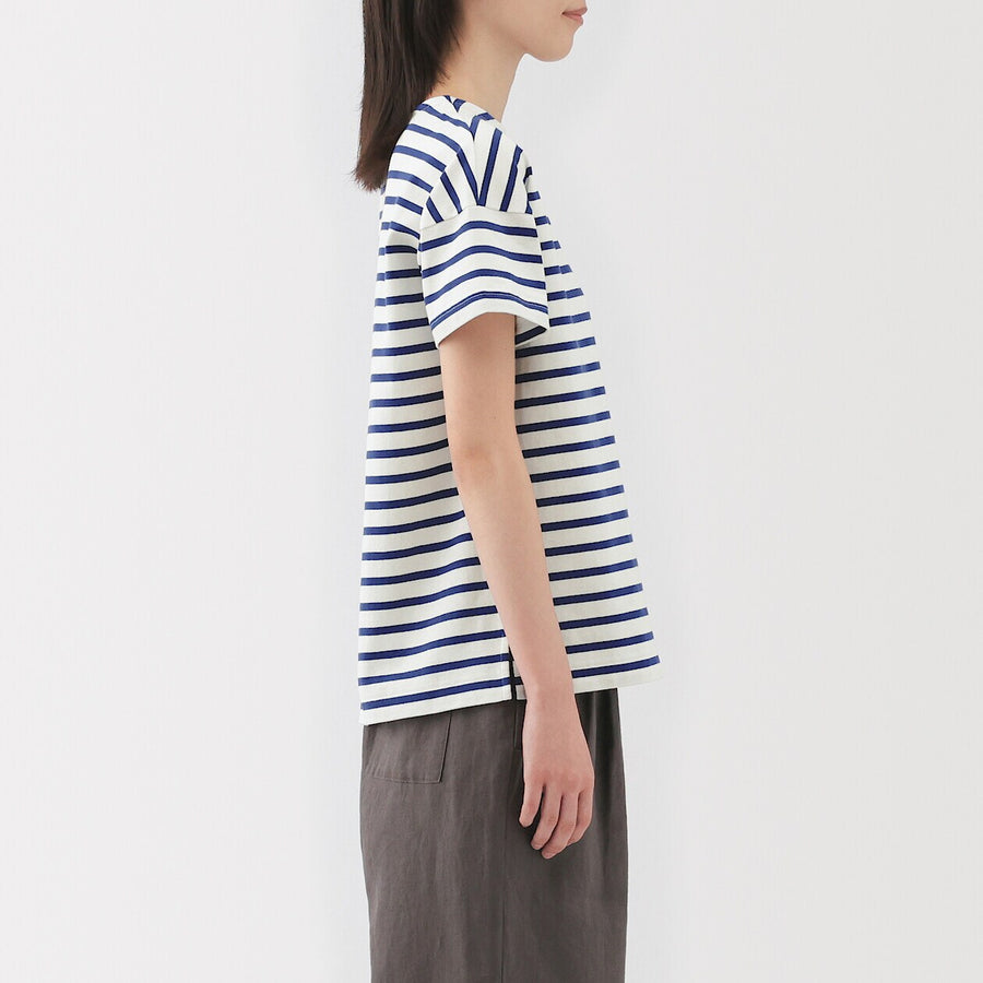 W's Striped Boat neck S/Slv T-shirt Smoky Orange StripeXS