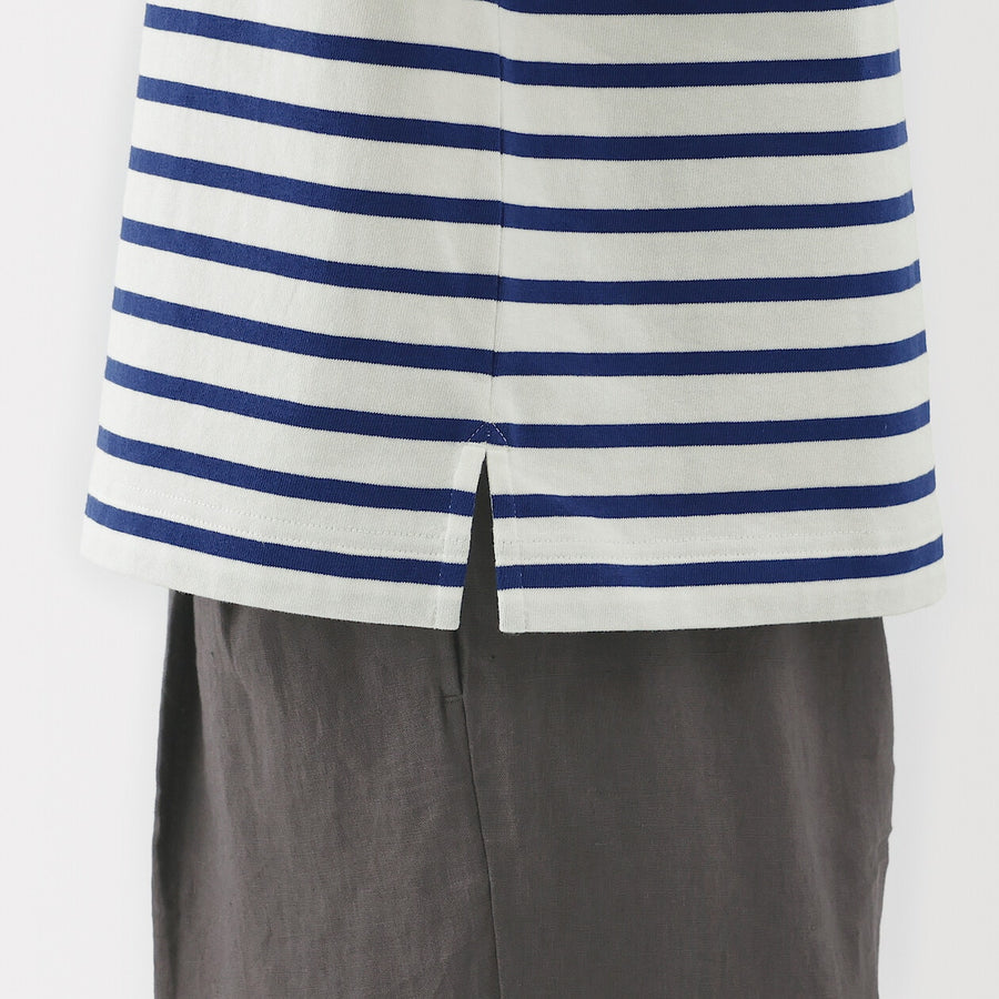 W's Striped Boat neck S/Slv T-shirt Smoky Orange StripeXS