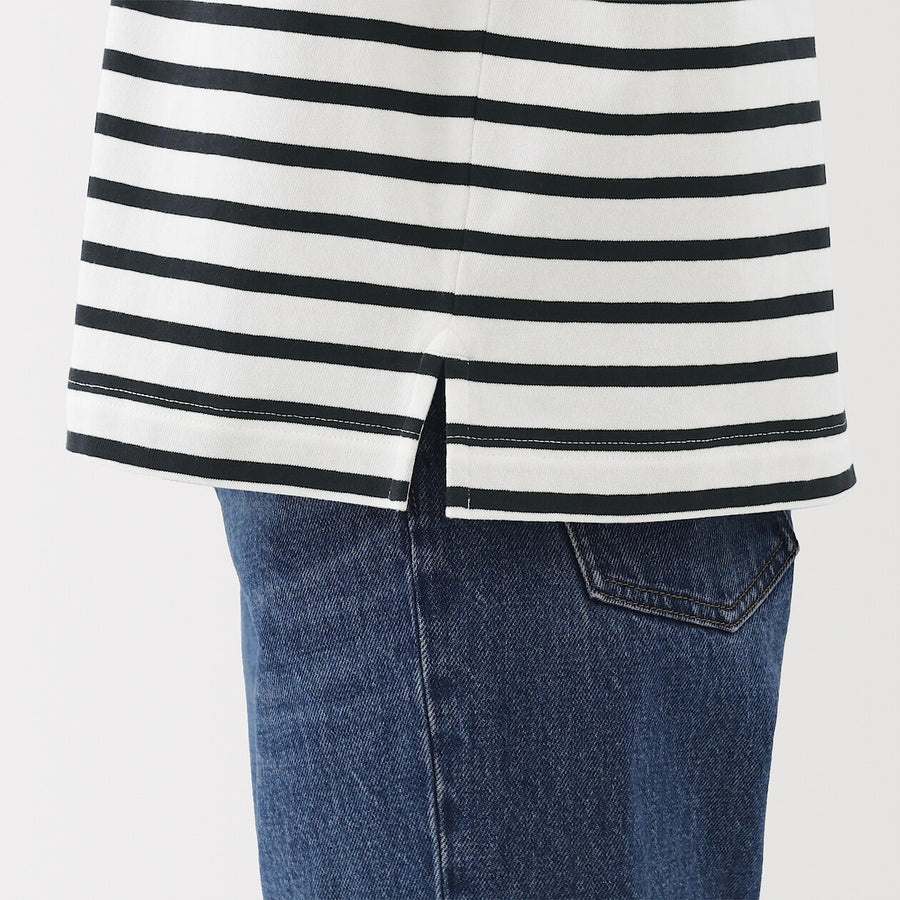 W's Striped Boat neck S/Slv T-shirt Smoky Orange StripeXS