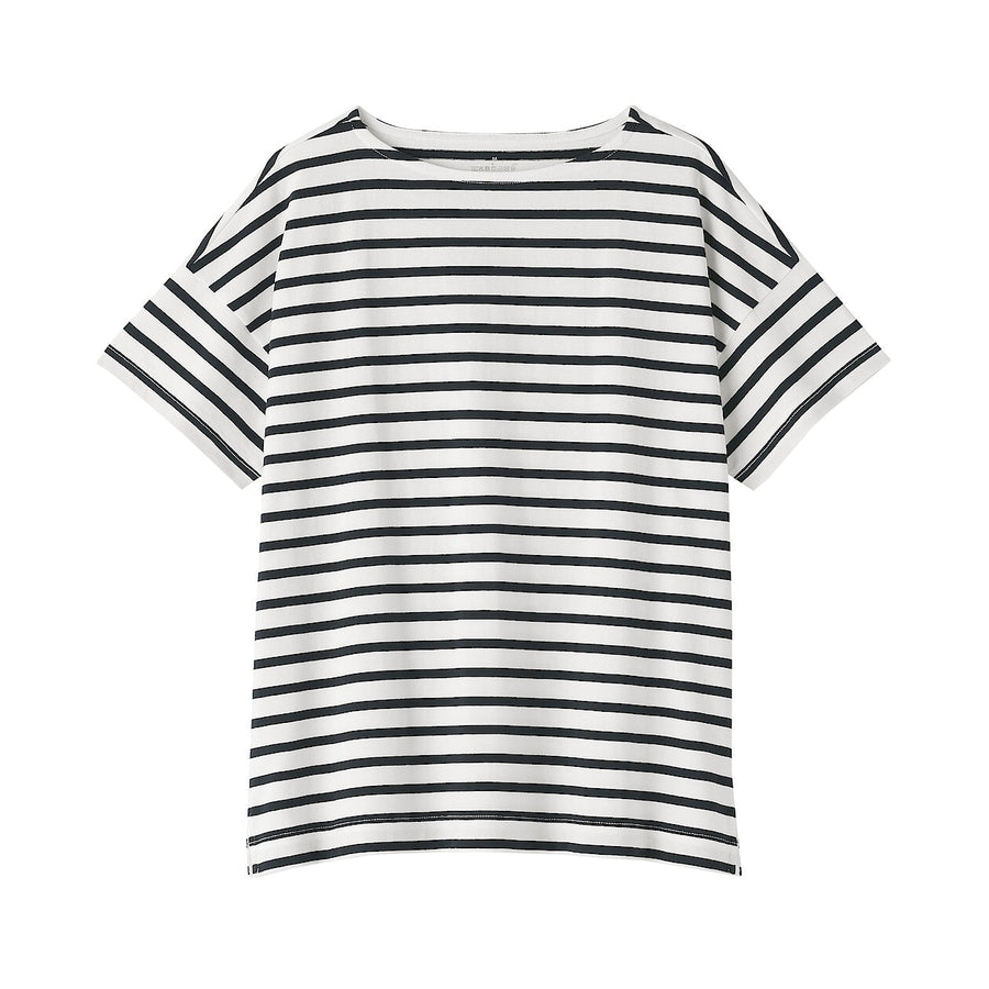 W's Striped Boat neck S/Slv T-shirt Smoky Orange StripeXS