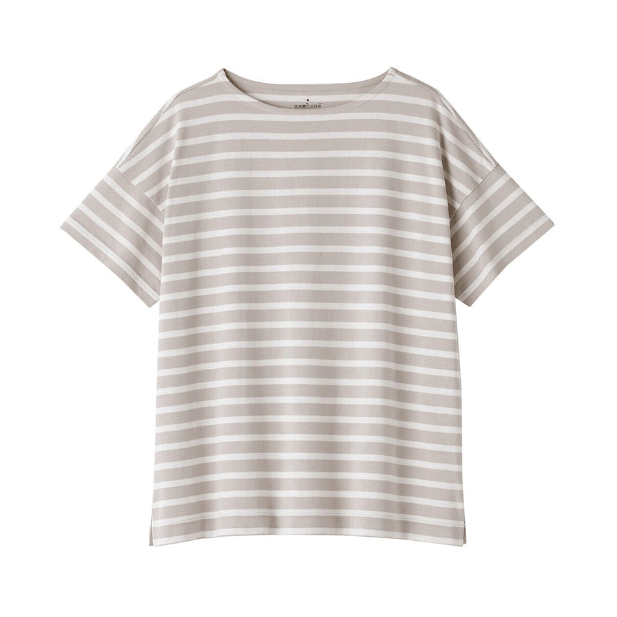 W's Striped Boat neck S/Slv T-shirt Smoky Orange StripeXS