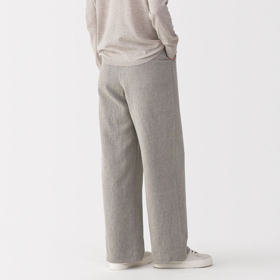 Women's linen blended wool pants GreyXXS