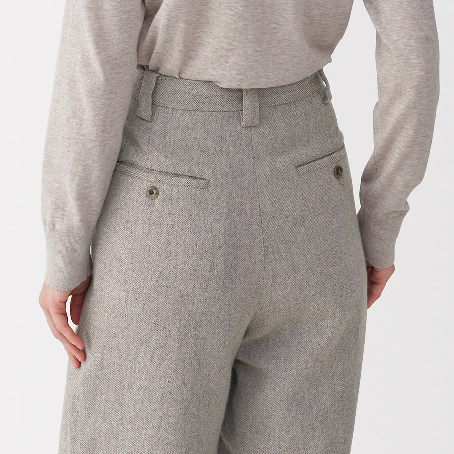 Women's linen blended wool pants GreyXXS
