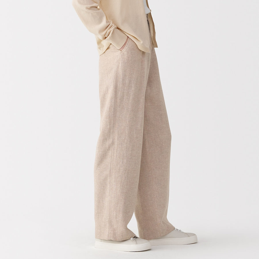 Women's linen blended wool pants GreyXXS