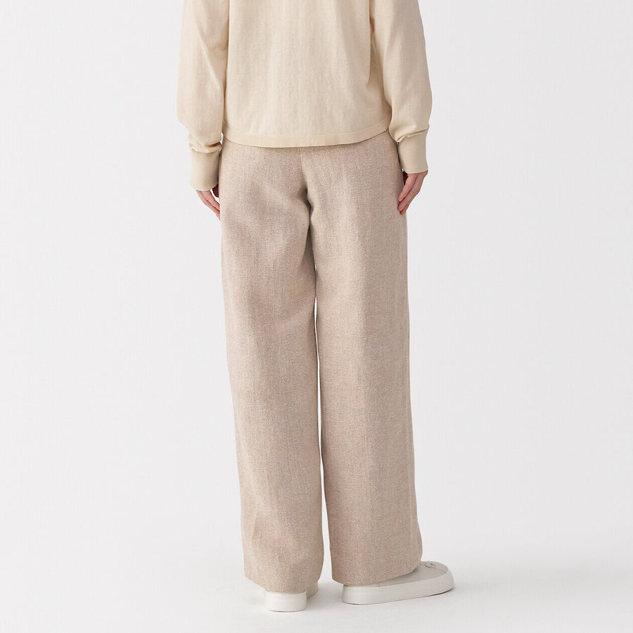 Women's linen blended wool pants GreyXXS