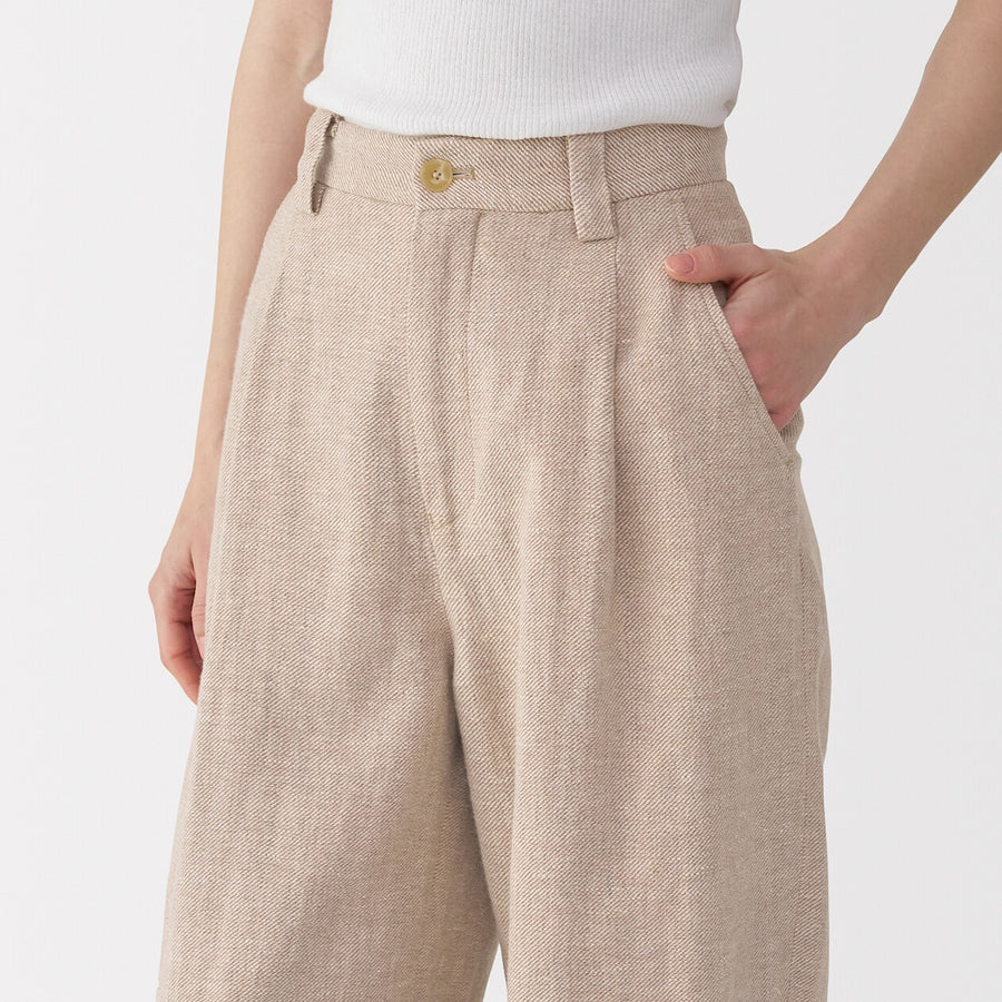 Women's linen blended wool pants GreyXXS