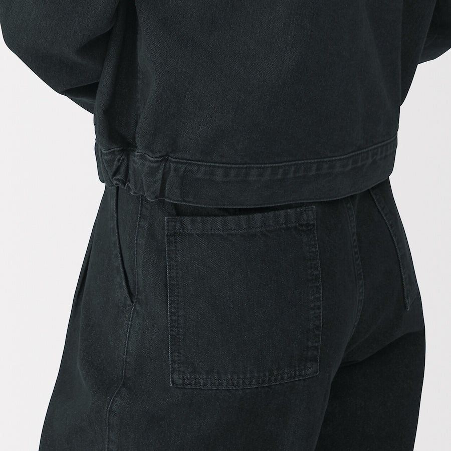 Women's washi blended denim trucker jacket Dark greyS