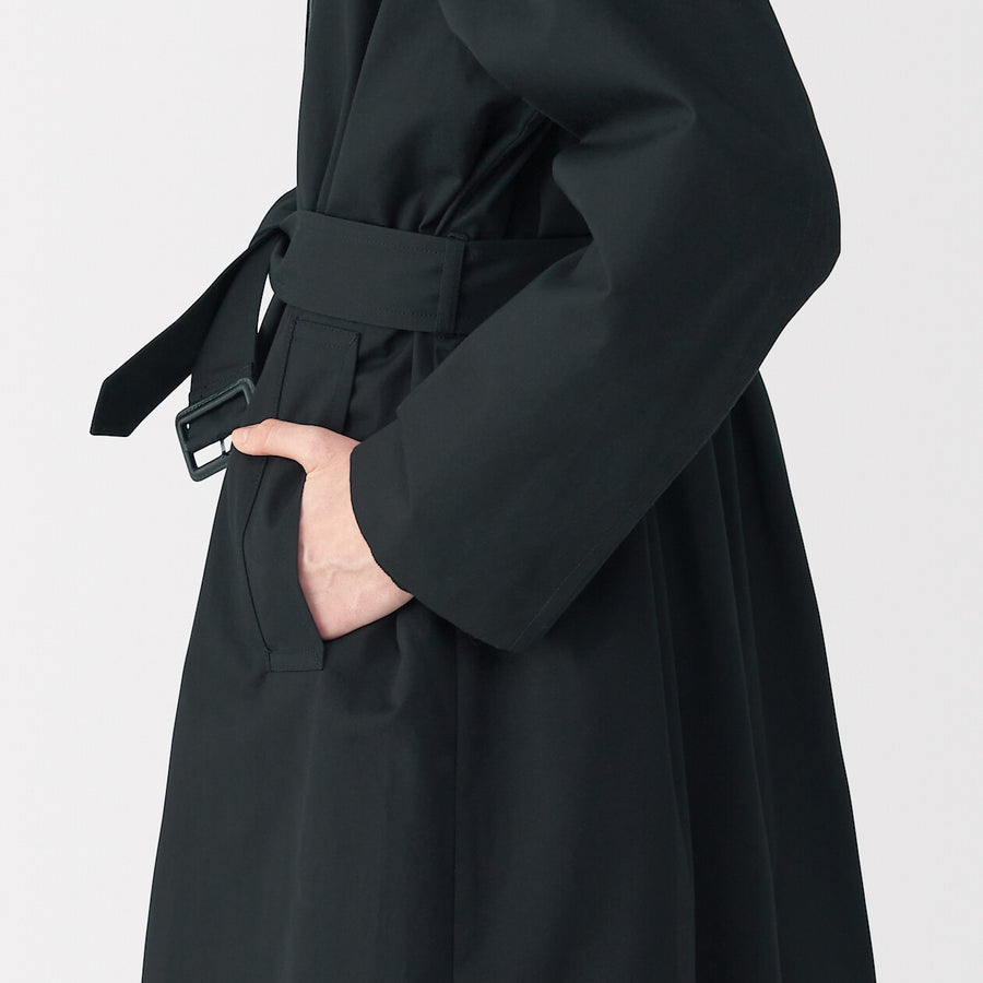 Women's high density cotton single breasted coat BlackS