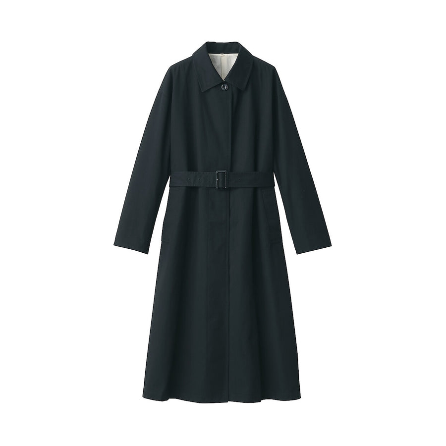 Women's high density cotton single breasted coat BlackS