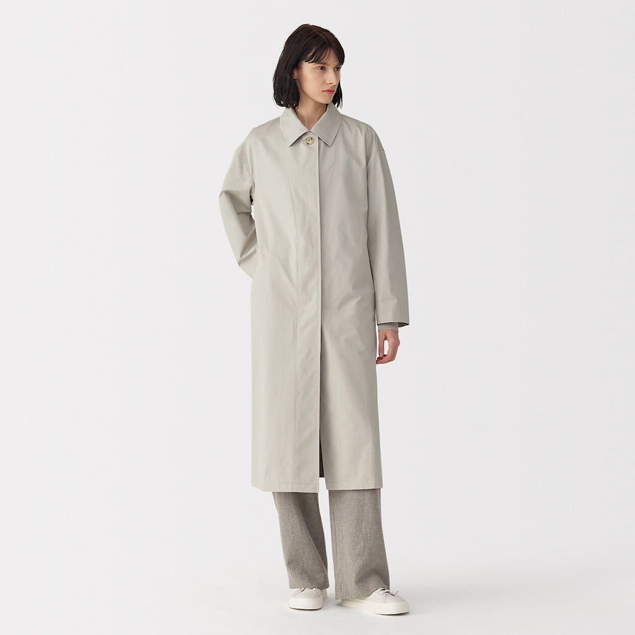 Women's high density cotton single breasted coat BlackS
