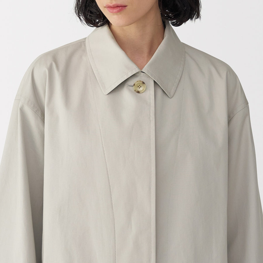 Women's high density cotton single breasted coat BlackS