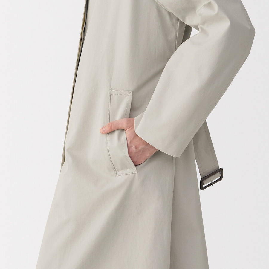 Women's high density cotton single breasted coat BlackS