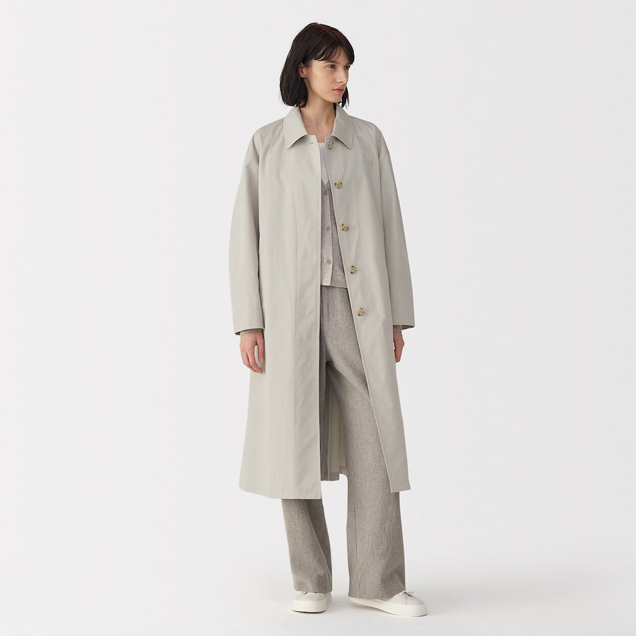 Women's high density cotton single breasted coat BlackS