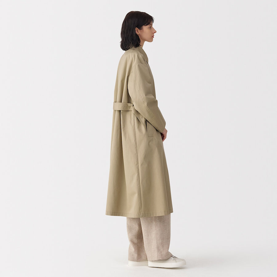 Women's high density cotton single breasted coat BlackS