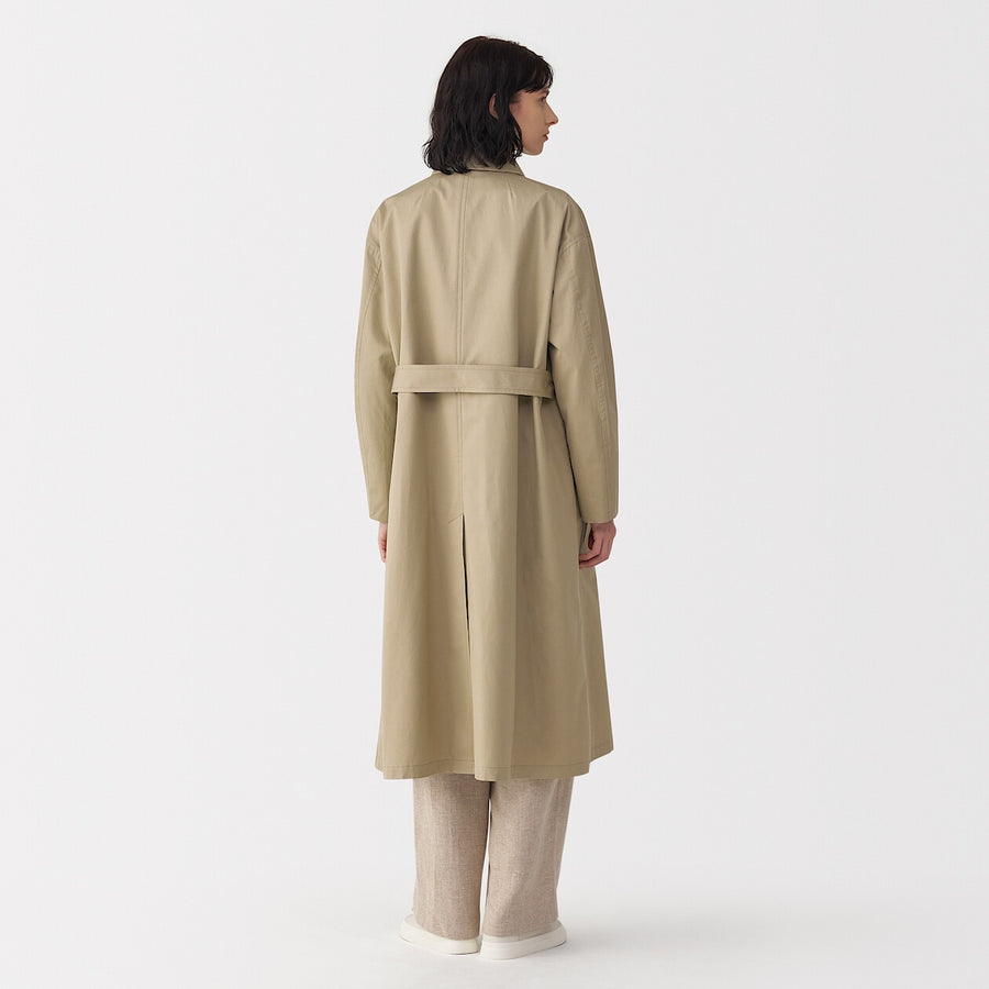 Women's high density cotton single breasted coat BlackS