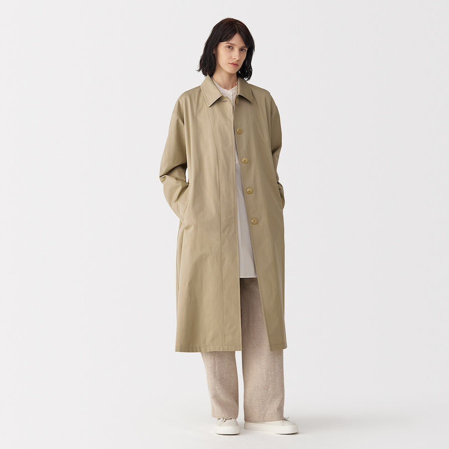 Women's high density cotton single breasted coat BlackS