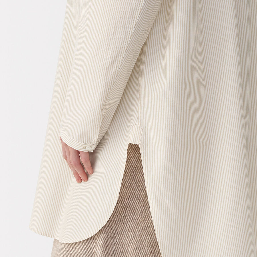 Women's silk blended long shirt WhiteS