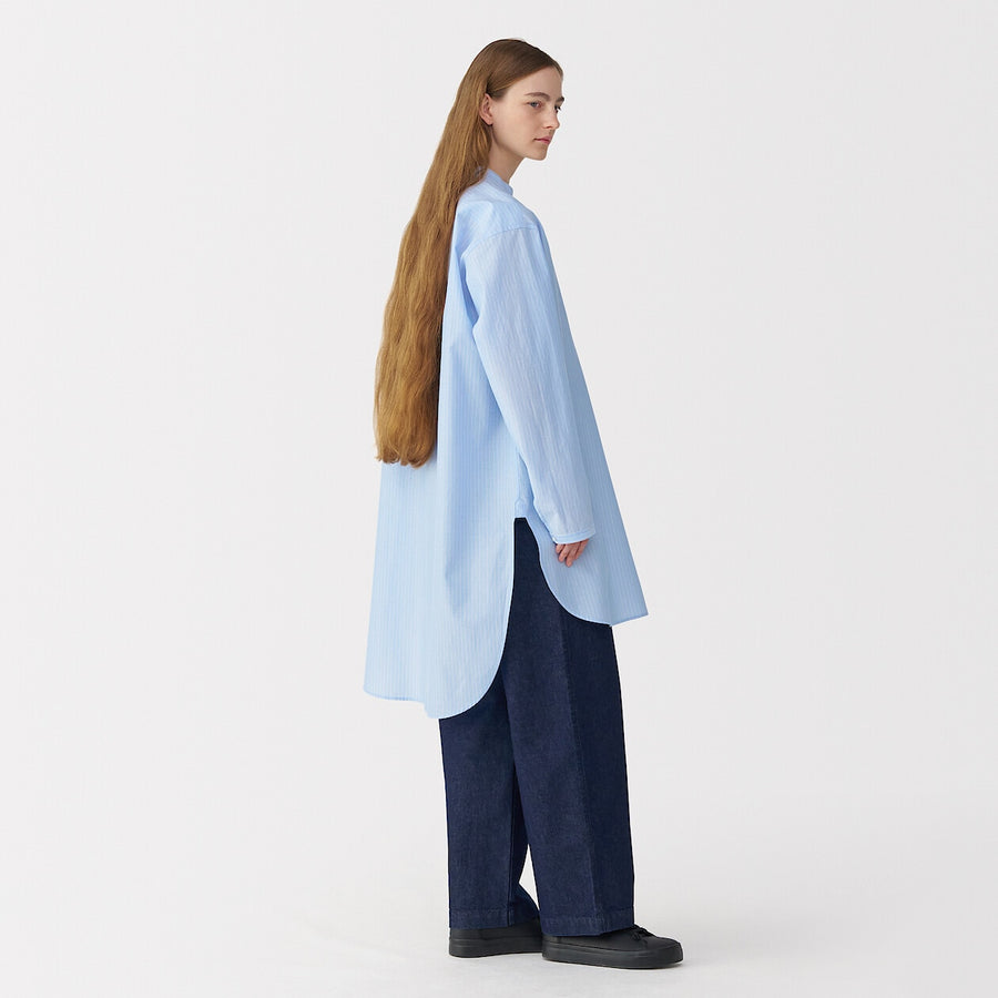 Women's silk blended long shirt WhiteS