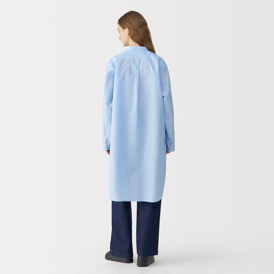 Women's silk blended long shirt WhiteS
