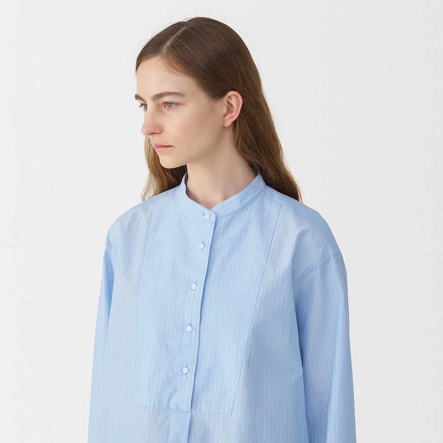 Women's silk blended long shirt WhiteS