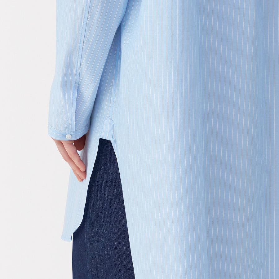 Women's silk blended long shirt WhiteS