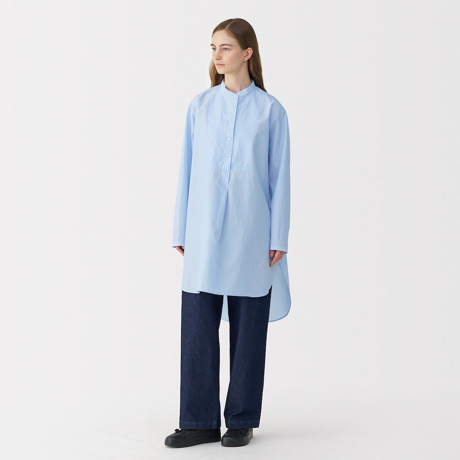 Women's silk blended long shirt WhiteS