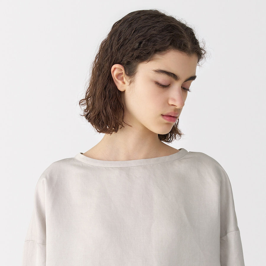 Women's linen silk long sleeve shirt Off WhiteS