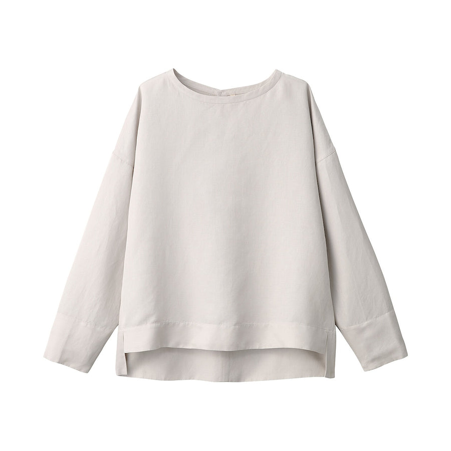 Women's linen silk long sleeve shirt Off WhiteS