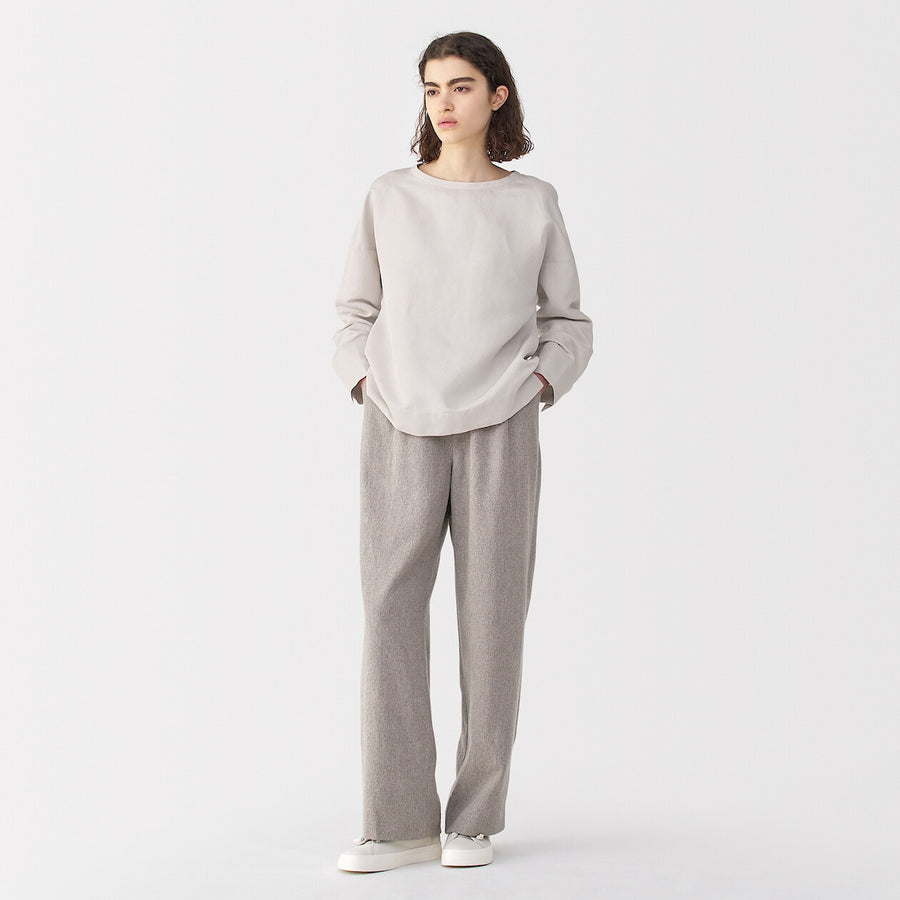 Women's linen silk long sleeve shirt Off WhiteS