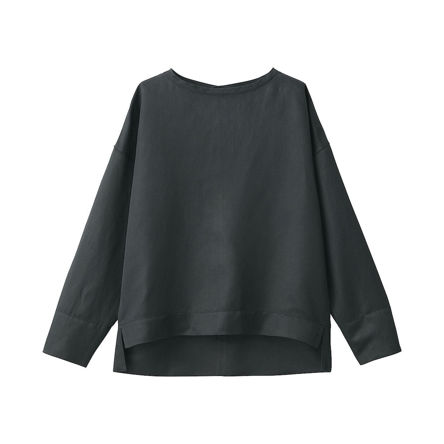 Women's linen silk long sleeve shirt Off WhiteS
