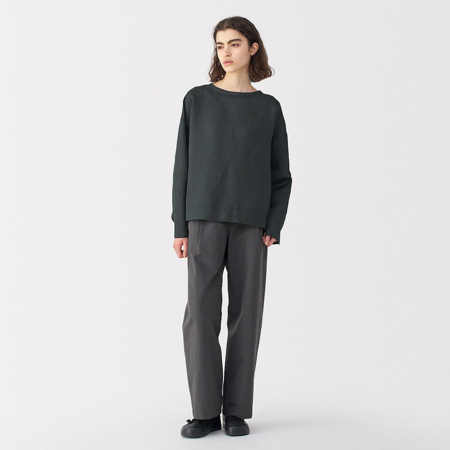 Women's linen silk long sleeve shirt Off WhiteS