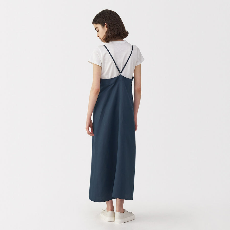 Women's linen silk dress NavyS