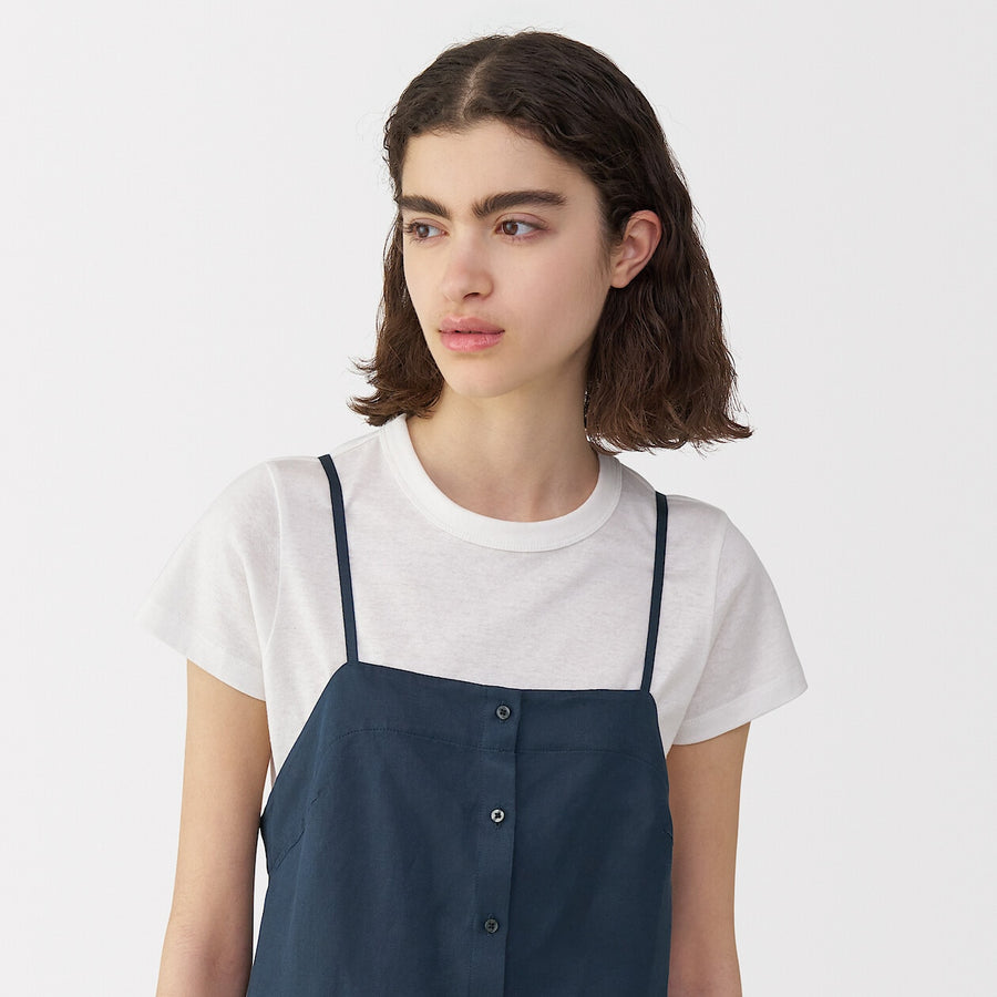 Women's linen silk dress NavyS