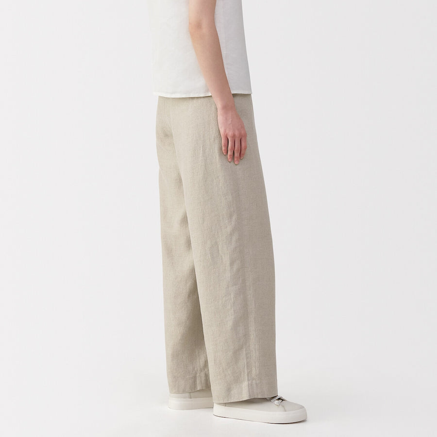 Women's linen wide pants NaturalXXS